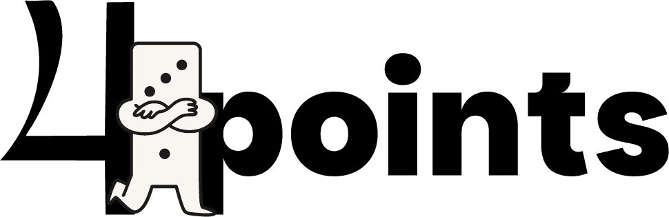 Logo de 4 Points, entreprise d'assistante de direction externalisée (sur fond transparent)
